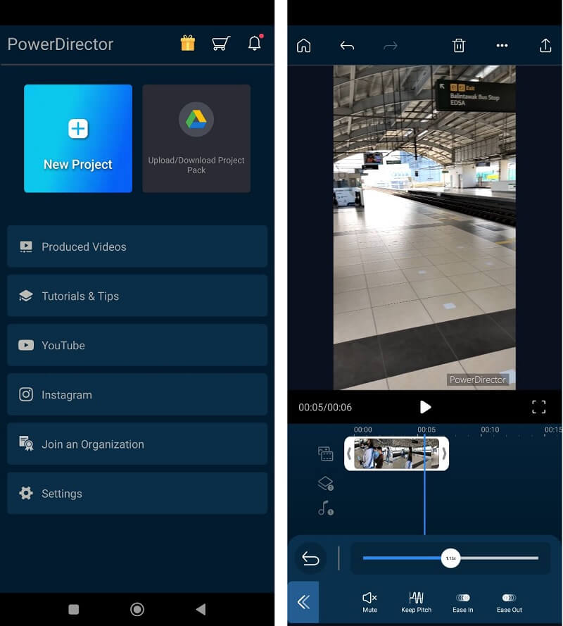 PowerDirector でスピードアップ