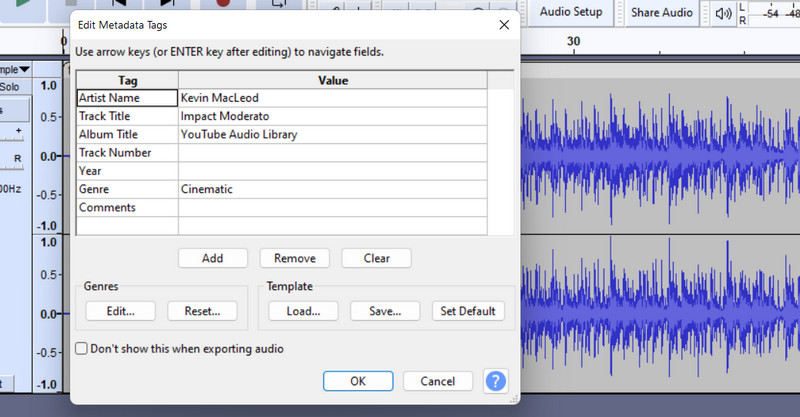 メタデータを編集