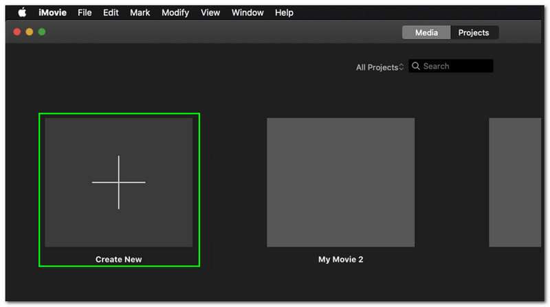 iMovie Mac でクロップする方法　Mac で iMovie を起動