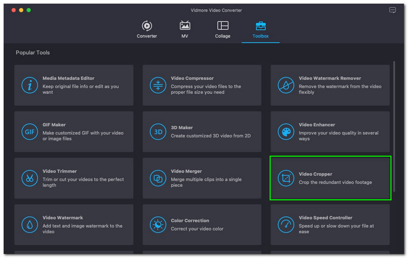 iMovie で動画をクロップする方法　Vidmore Video Converter のビデオクロッパー