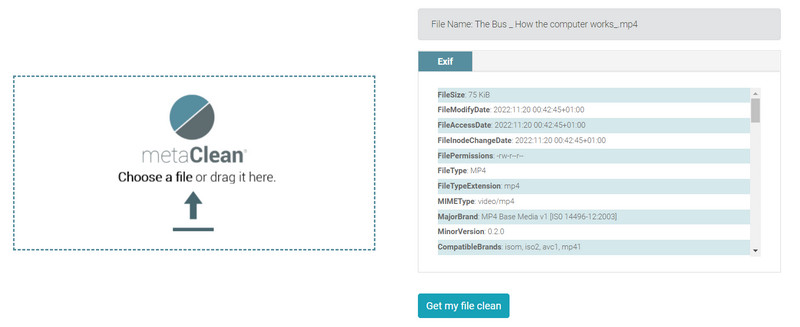 Metaclean インターフェース