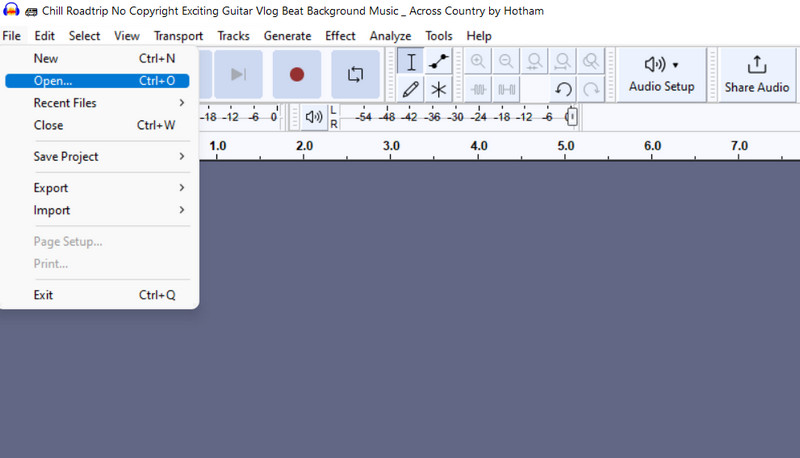 メディアファイルを開く