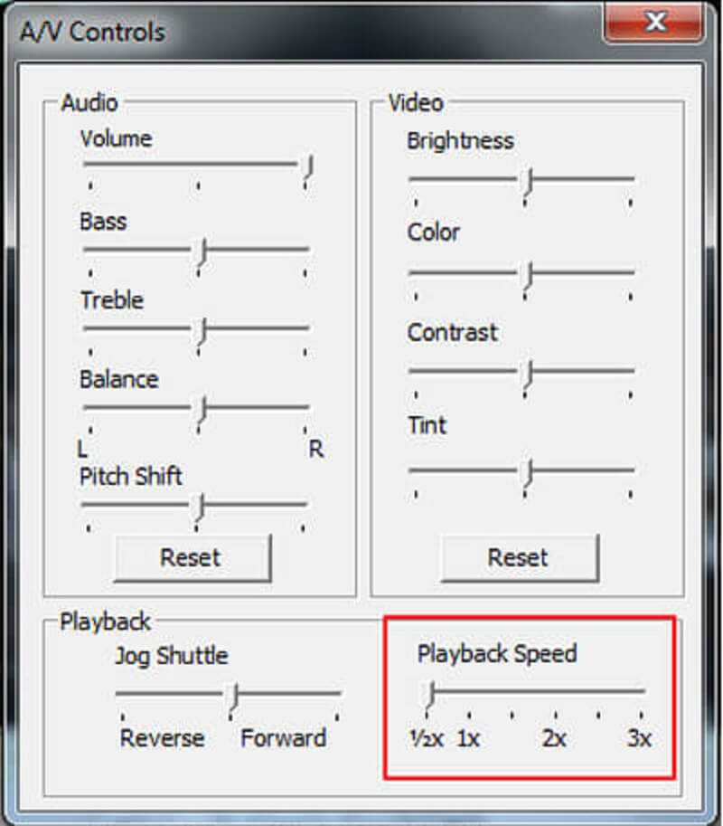 QuickTime のスロー再生を解除