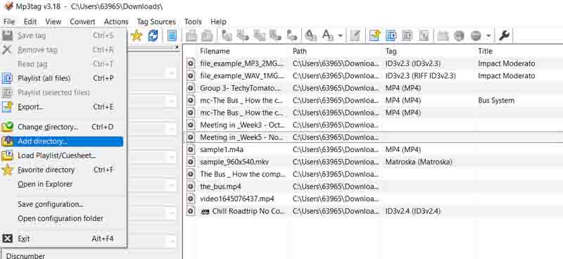 ディレクトリを追加