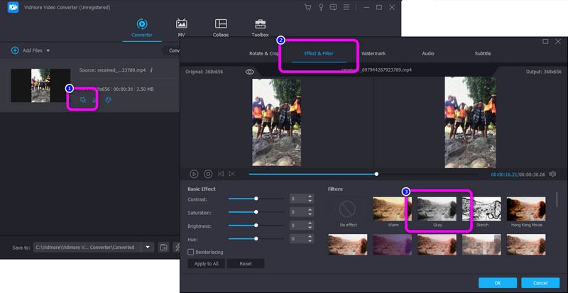 編集　効果とフィルター