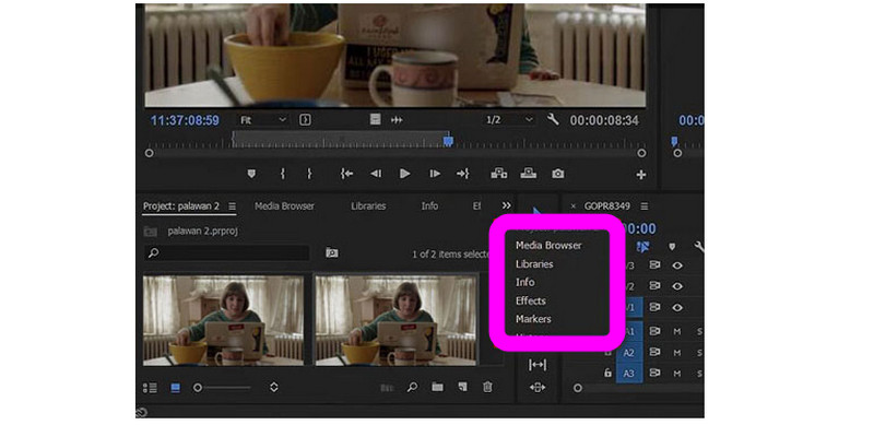 エフェクトに移動