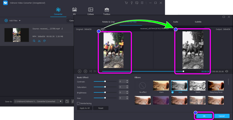  グレー　OK ボタンをクリック