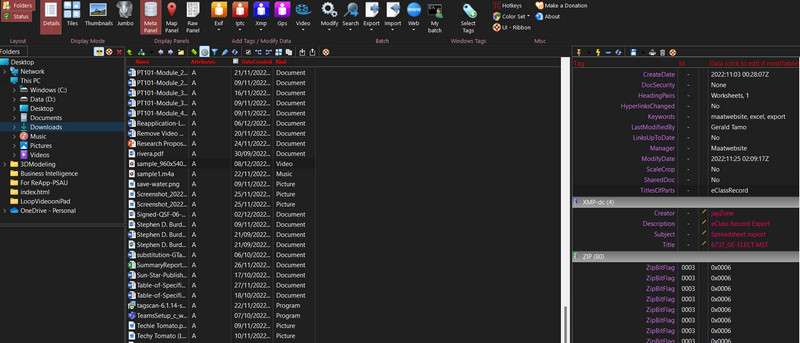 Metadata Plus アプリ