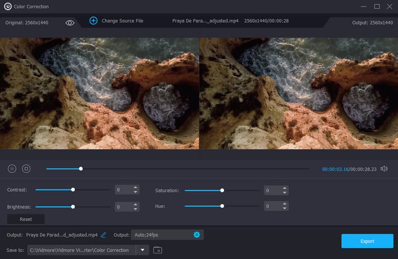 Vidmore のカラーグレーディング