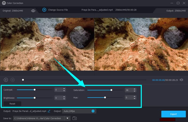 Vidmore 彩度を設定