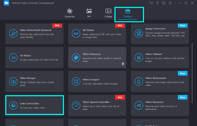 Vidmore 動画をアップロード 彩度を編集