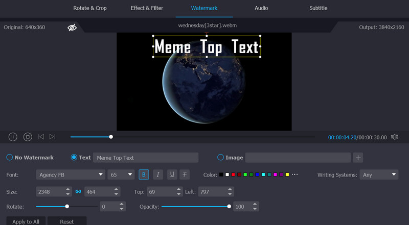 ミームにテキストを追加