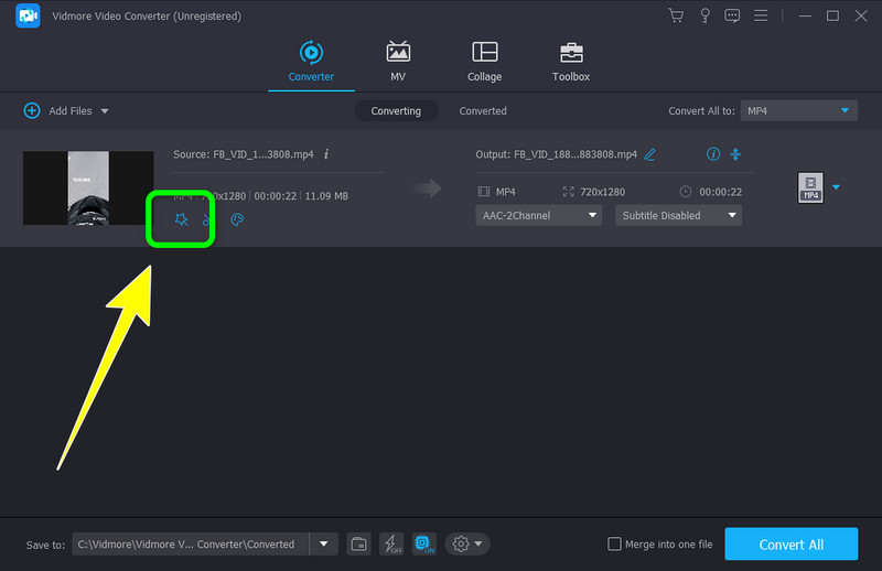 星形のアイコンをクリック