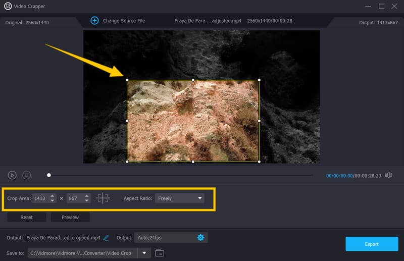 動画をクロップ
