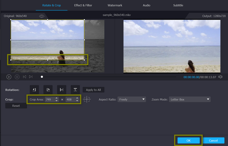 動画ファイルをクロップ