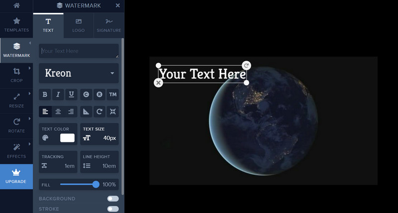 オンラインでウォーターマークをカスタマイズ