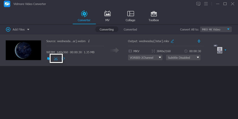 クリップをカット