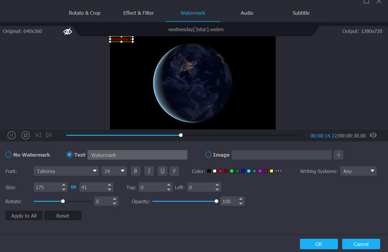 ウォーターマークを編集