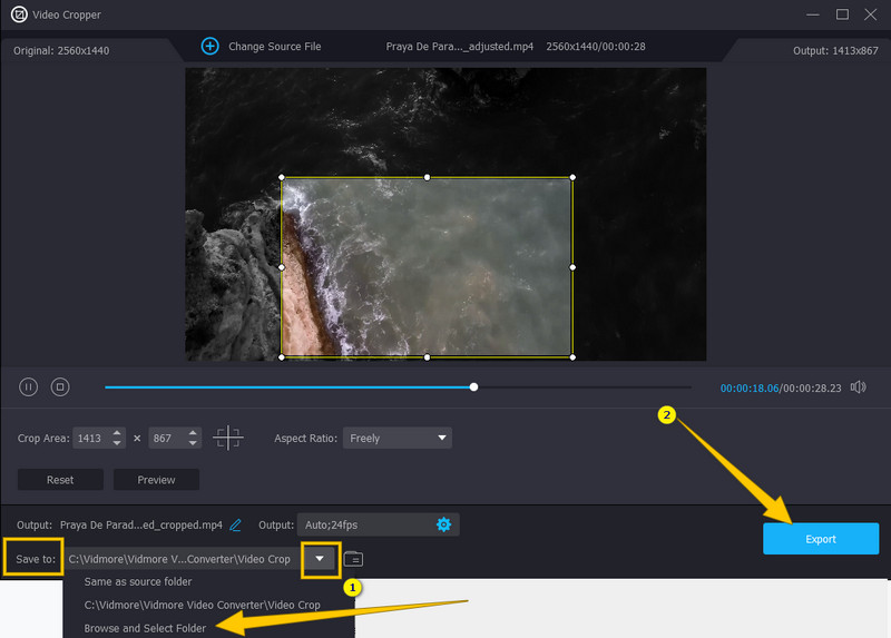 出力動画を保存・エクスポート