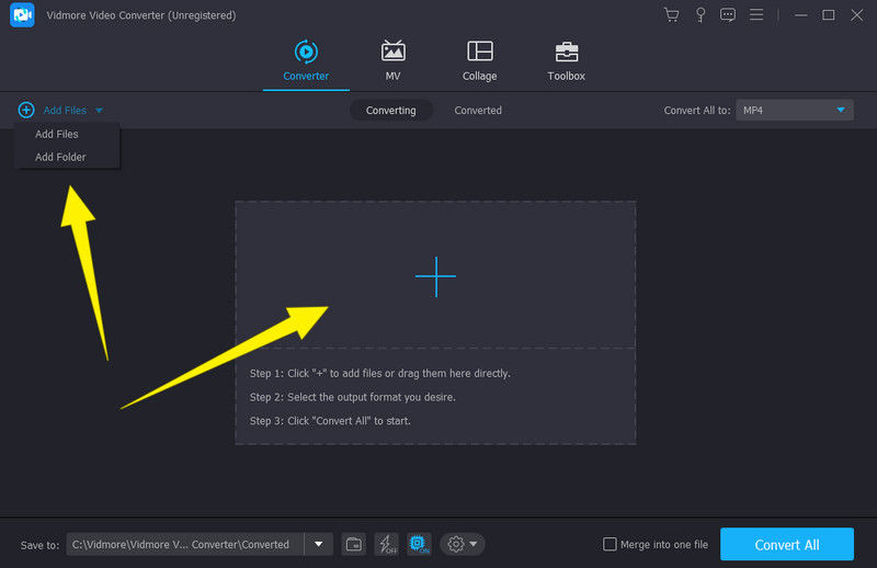 Vidmore ファイルをアップロード