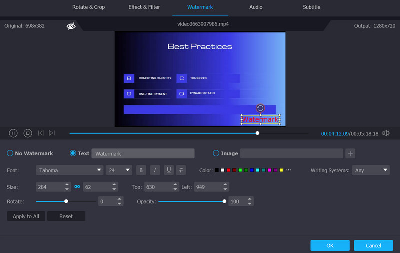 ウォーターマークを追加