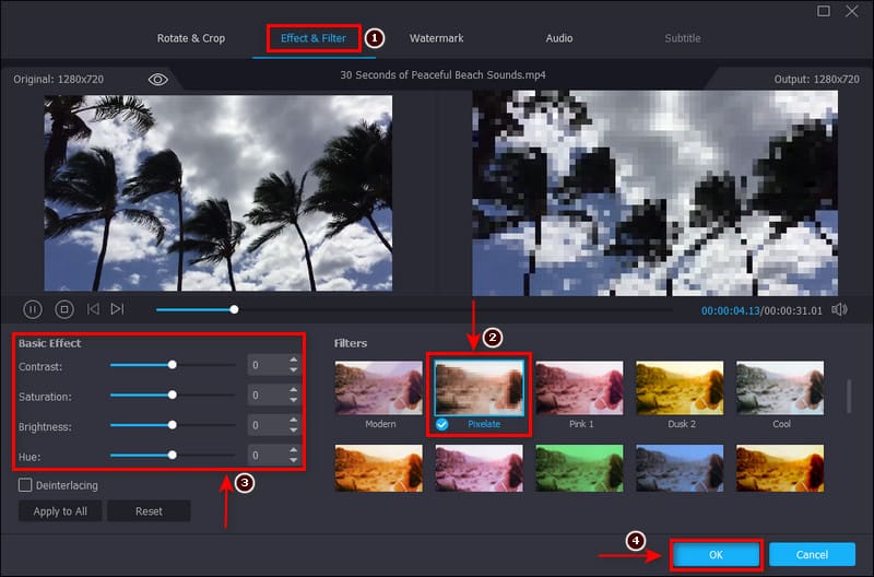 動画にぼかし効果を適用