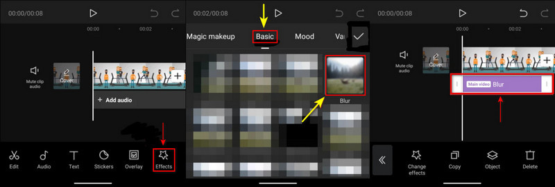 CapCut ぼかし動画