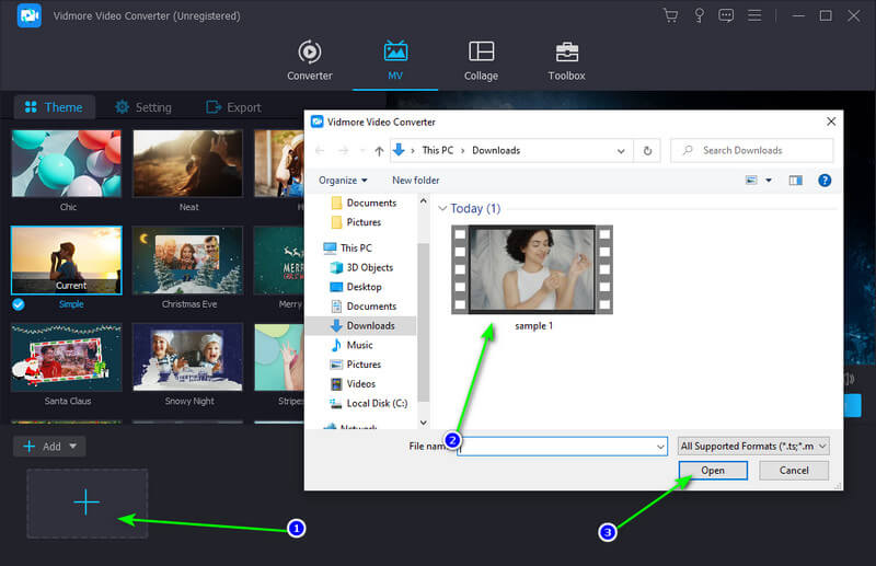 動画インポート Vidmore