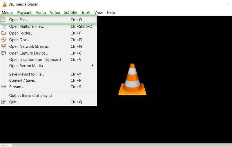 メディアファイルを開く