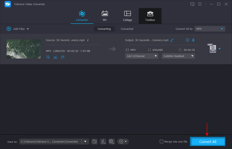 低解像度の動画を保存