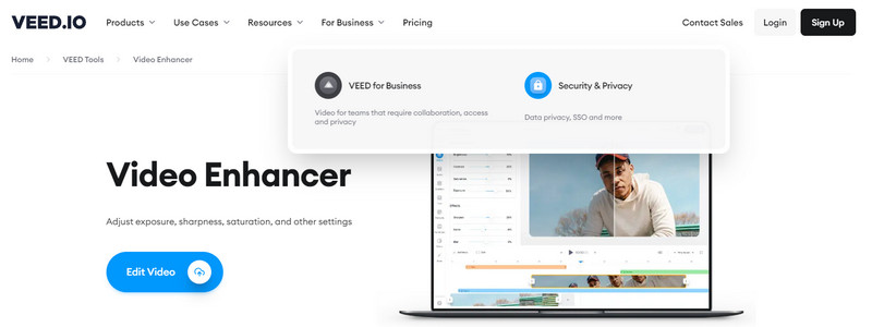 VEED IO 動画品質向上オンラインツール