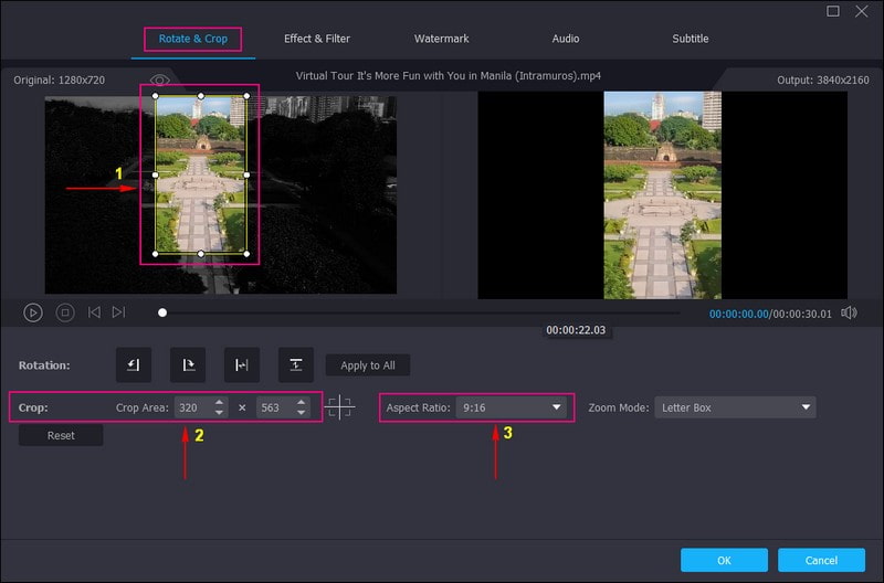 動画ファイルをクロップ