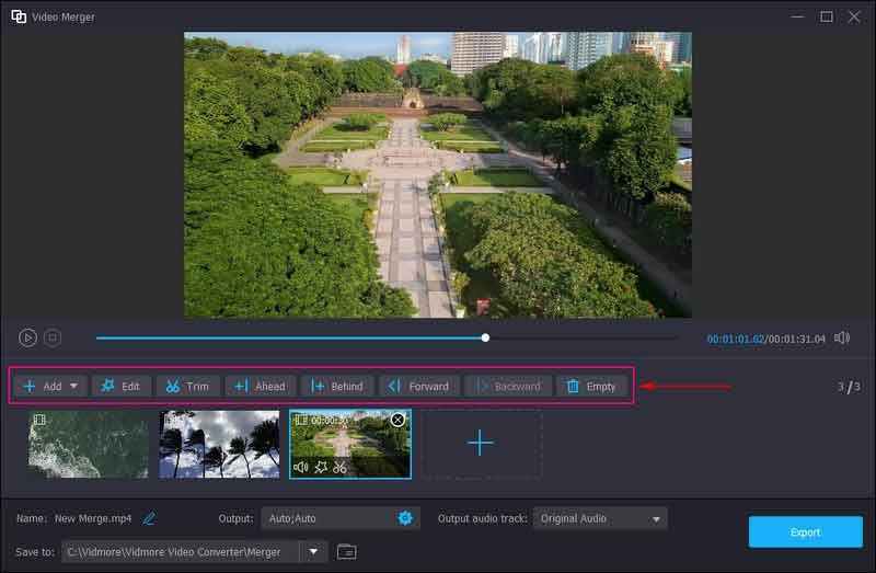動画クリップを編集