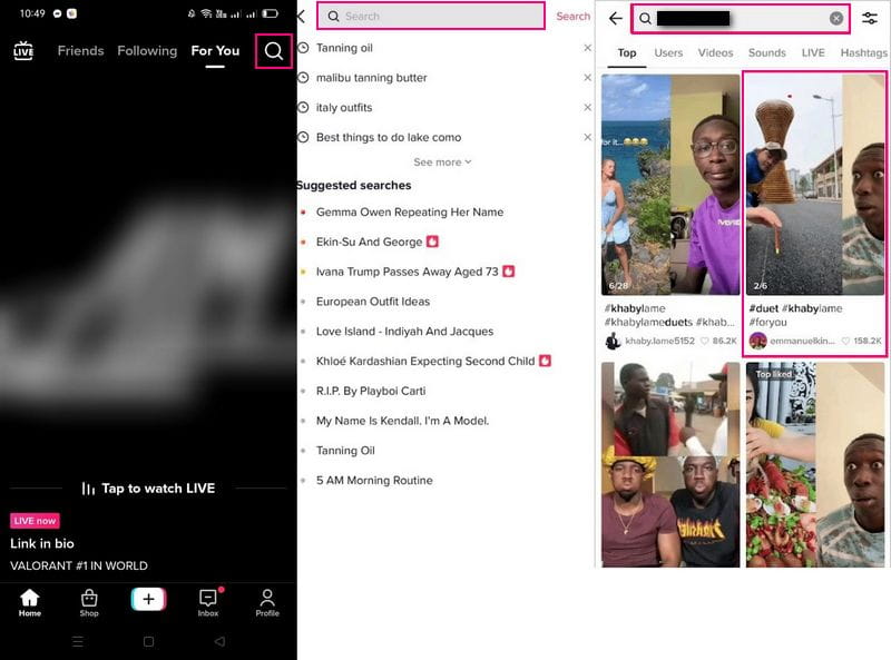 TikTokでステッチ動画を見つける方法