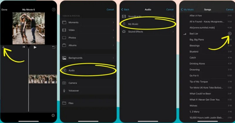 iMovieを使ってインスタグラムストーリーに音楽を追加する