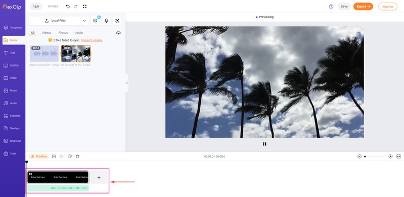 FlexClip ミュージックビデオ
