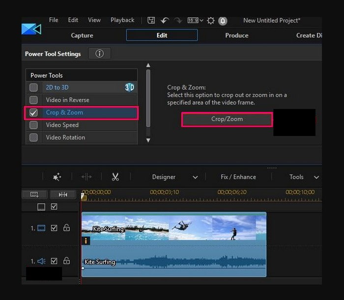PowerDirector でのトリミング方法