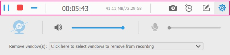 ビデオ画面録画を停止する