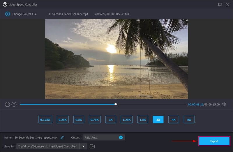 タイムラプス動画を書き出し