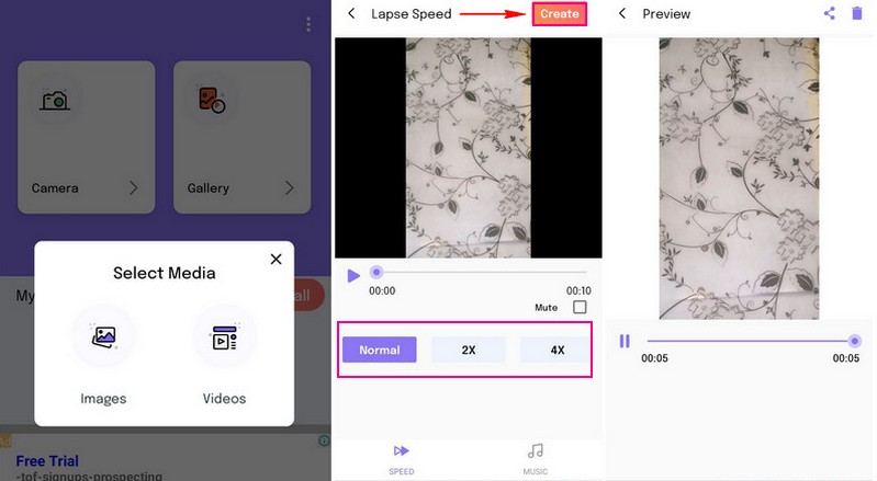 Androidで動画をタイムラプスに変換する方法
