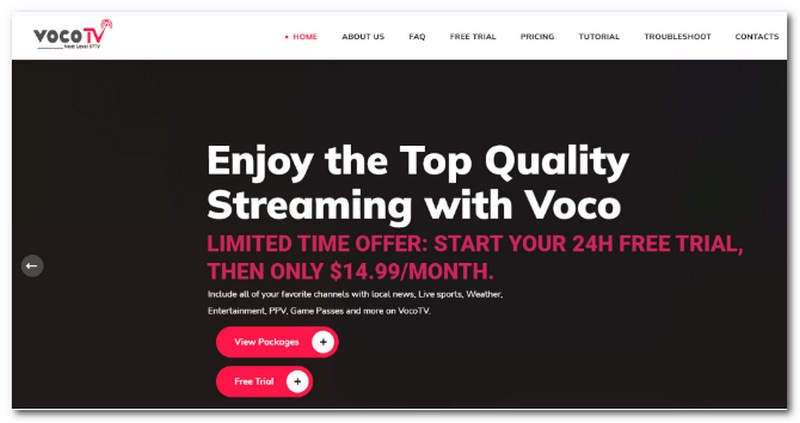 VocoTV Roku向けIPTVプレーヤー