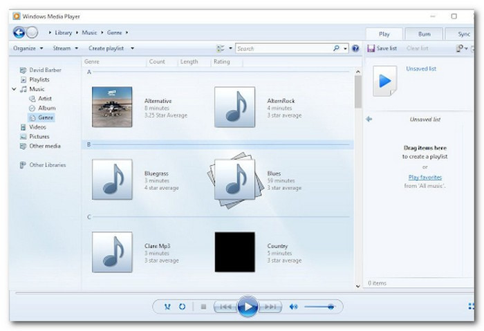 Windows Media Player MIDIプレーヤー