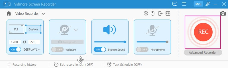 RECボタンをクリック
