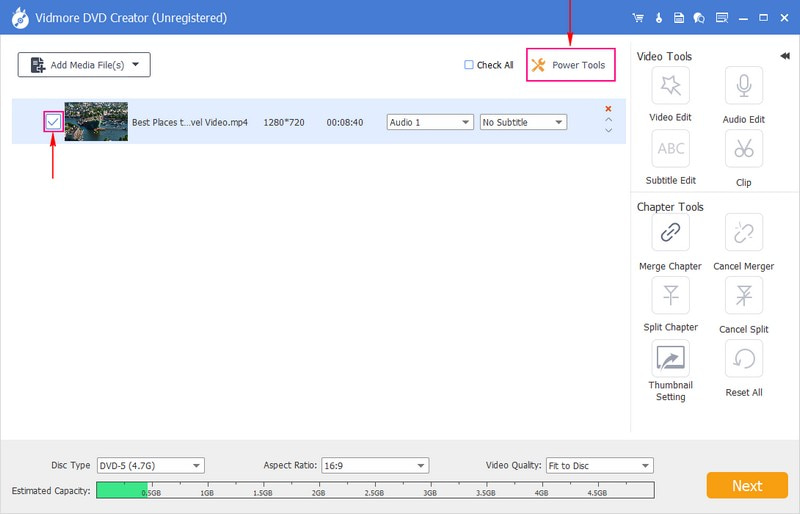 Power Toolsに進む