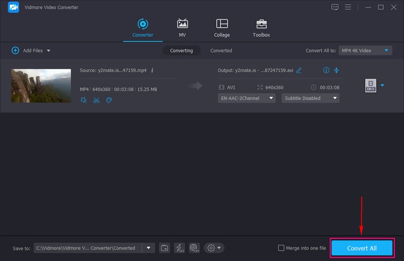 変換ボタンを押す