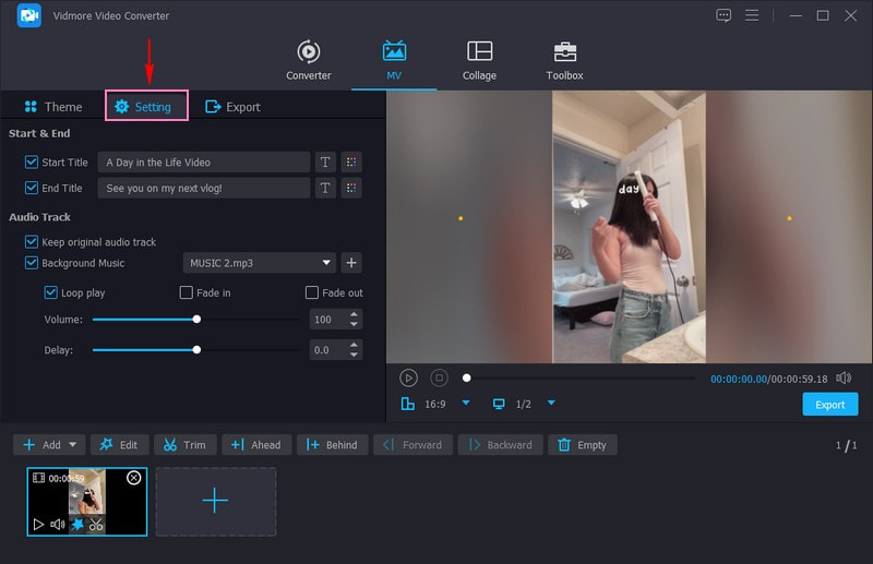 設定オプションをクリック