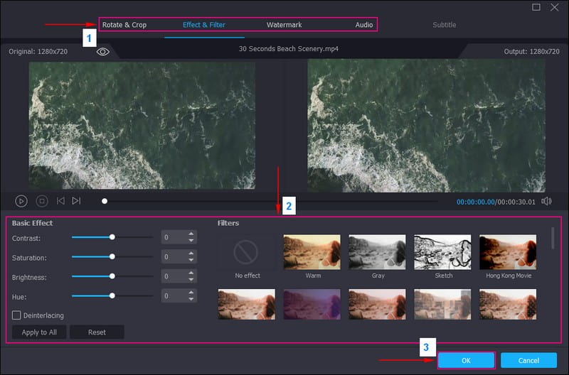魔法の杖または編集ボタンをクリック