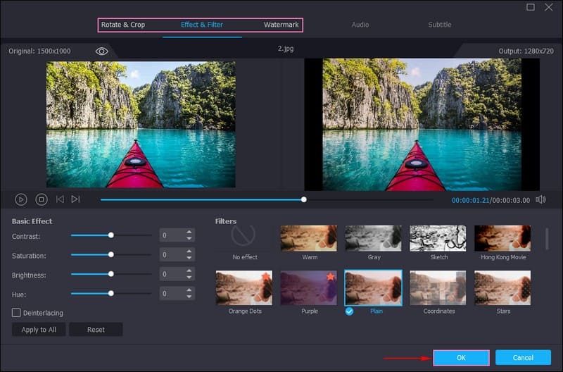 ワンドボタンを押して編集機能を開く