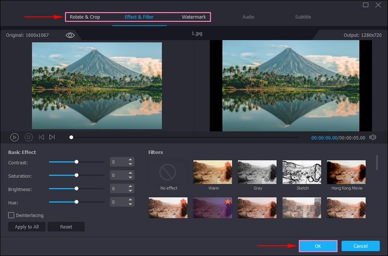 魔法の杖ボタンをクリックする