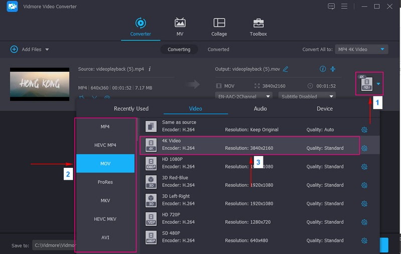 ドロップダウンメニューを探してください